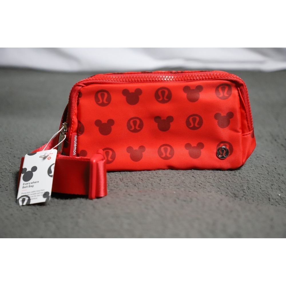 Lululemon x Disney Mickey Mouse Red Everywhere Belt Bag Fanny Pack NWT Rare - Picture 2 of 12